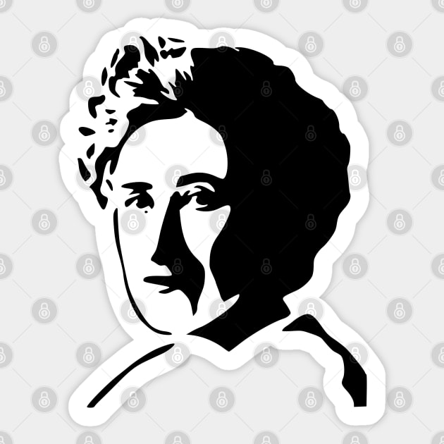 Rosa Luxemburg Silhouette - Socialist, Feminist Sticker by SpaceDogLaika